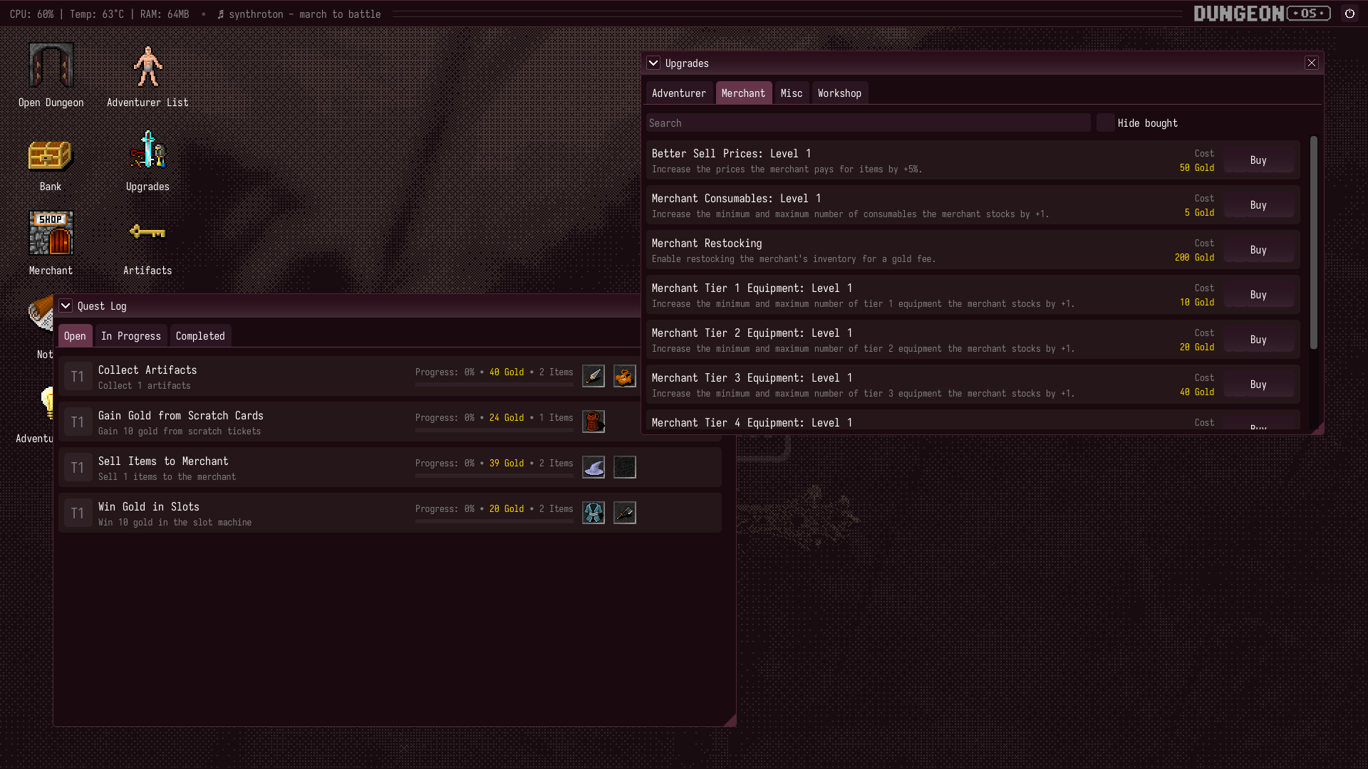 Quests and Upgrades